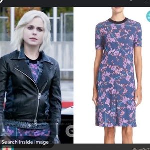 Carven floral printed tshirt dress Izombie Liv Moore Elena Gilbert